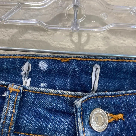 ZARA The Skinny Jeans Medium Wash Mid Rise Whiskering Size 25 - Picture 4 of 8